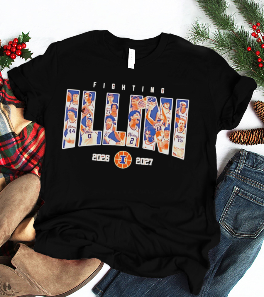 Illinois Fighting Illini Basketball 2026 2027 Roster NIL T-Shirt