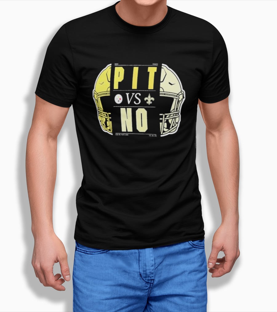 Pittsburgh Vs New Orleans International City Games 2026 Matchup Saints Vs Steelers T-Shirt