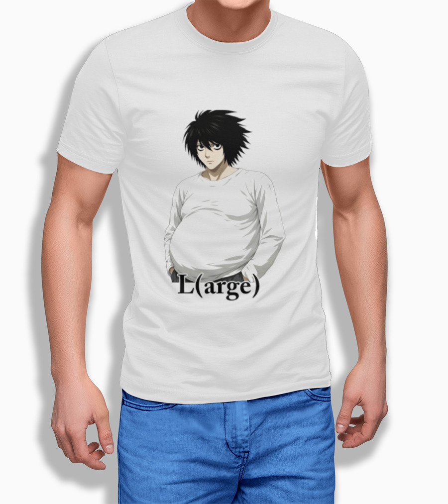 L Large L Lawliet Death Note Anime Meme T-Shirt