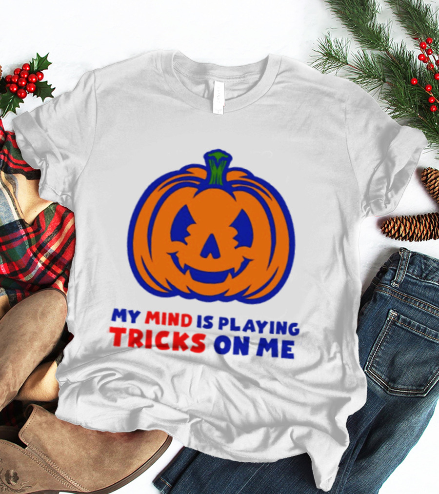 My Mind Is Playing Tricks On Me Pumpkin Halloween 2026 T-Shirt