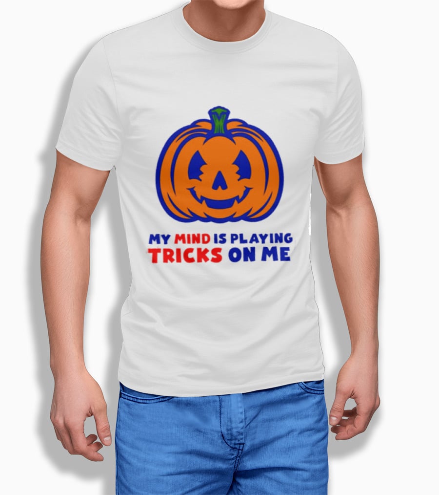 My Mind Is Playing Tricks On Me Pumpkin Halloween 2026 T-Shirt