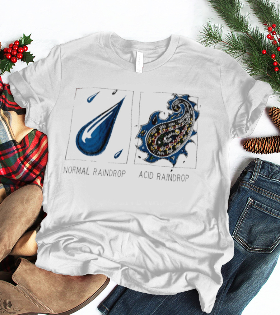 Normal Raindrop Acid Raindrop Science Humor Cartoon T-Shirt
