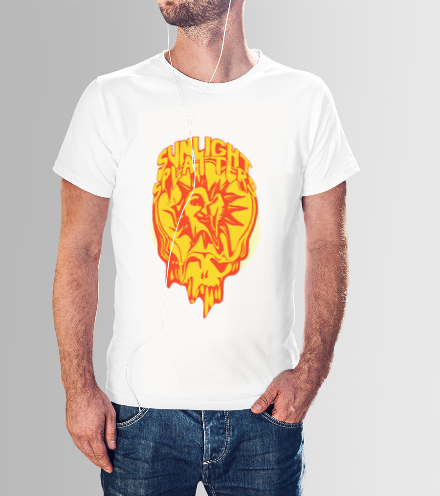 Sunlight Splatters Grateful Dead Psychedelic Skull T-Shirt