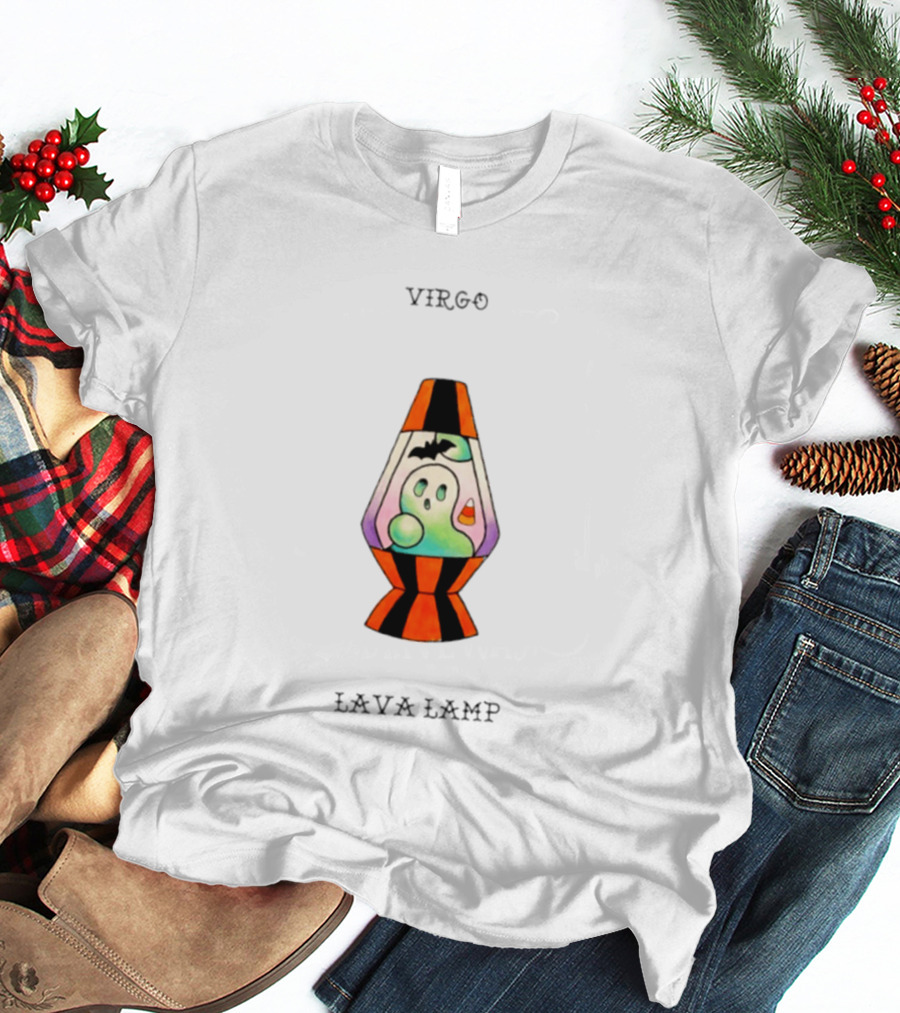 Virgo Lava Lamp Halloween Ghost Zodiac Astrology T-Shirt