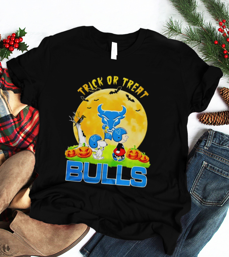Buffalo Bulls Peanuts Halloween 2026 Trick Or Treat Abbey Road T-Shirt