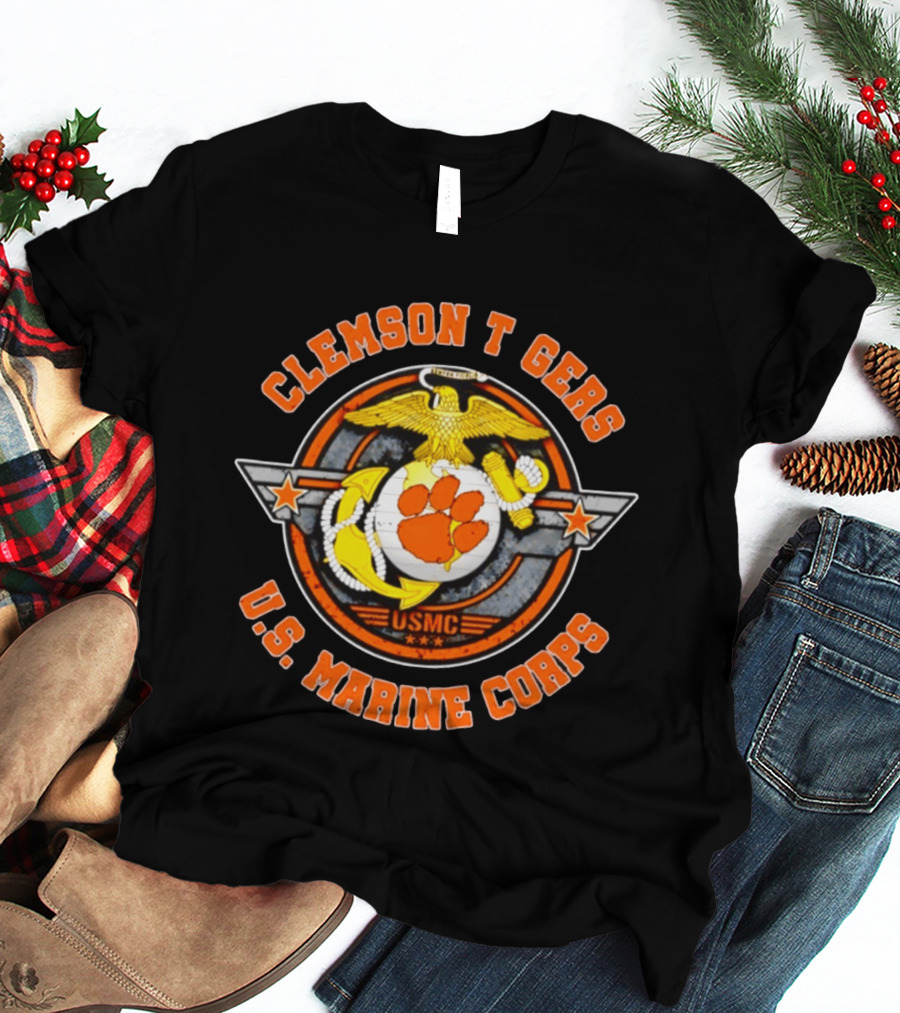 Clemson Tigers USMC U.S. Marine Corps T-Shirt