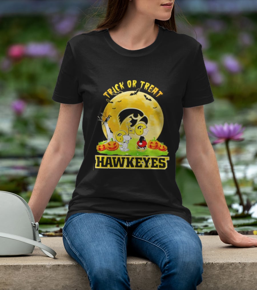 Halloween Trick Or Treat Hawkeyes Peanuts Abbey Road 2026 T-Shirt
