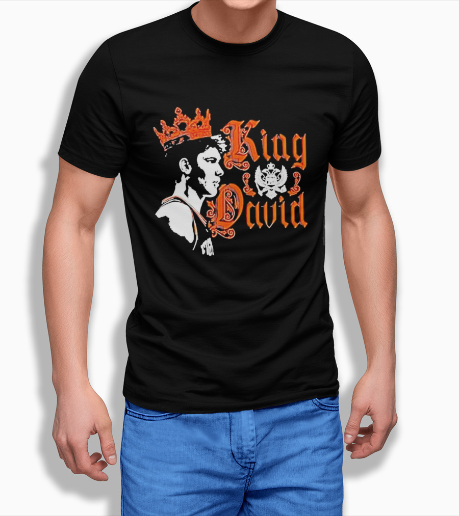 Illinois Fighting Illini Mens Basketball King David Mirkovic T-Shirt