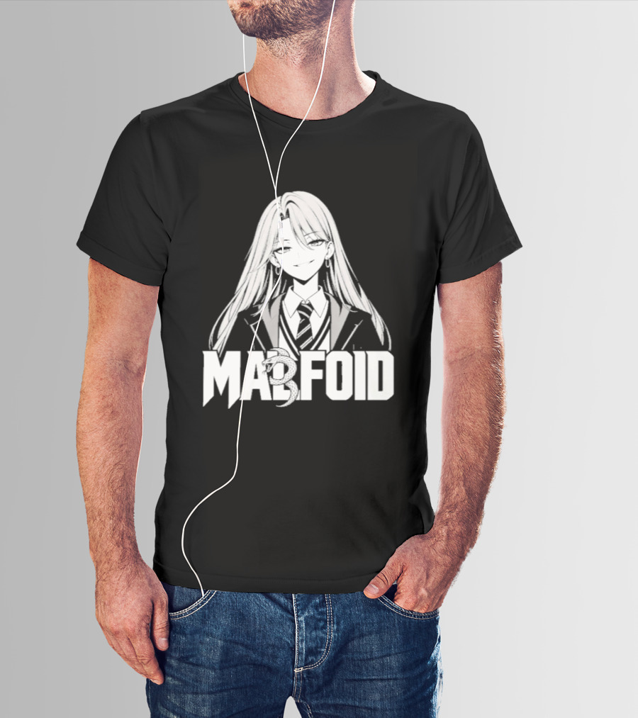 Malfroid Anime Character White Hair T-Shirt