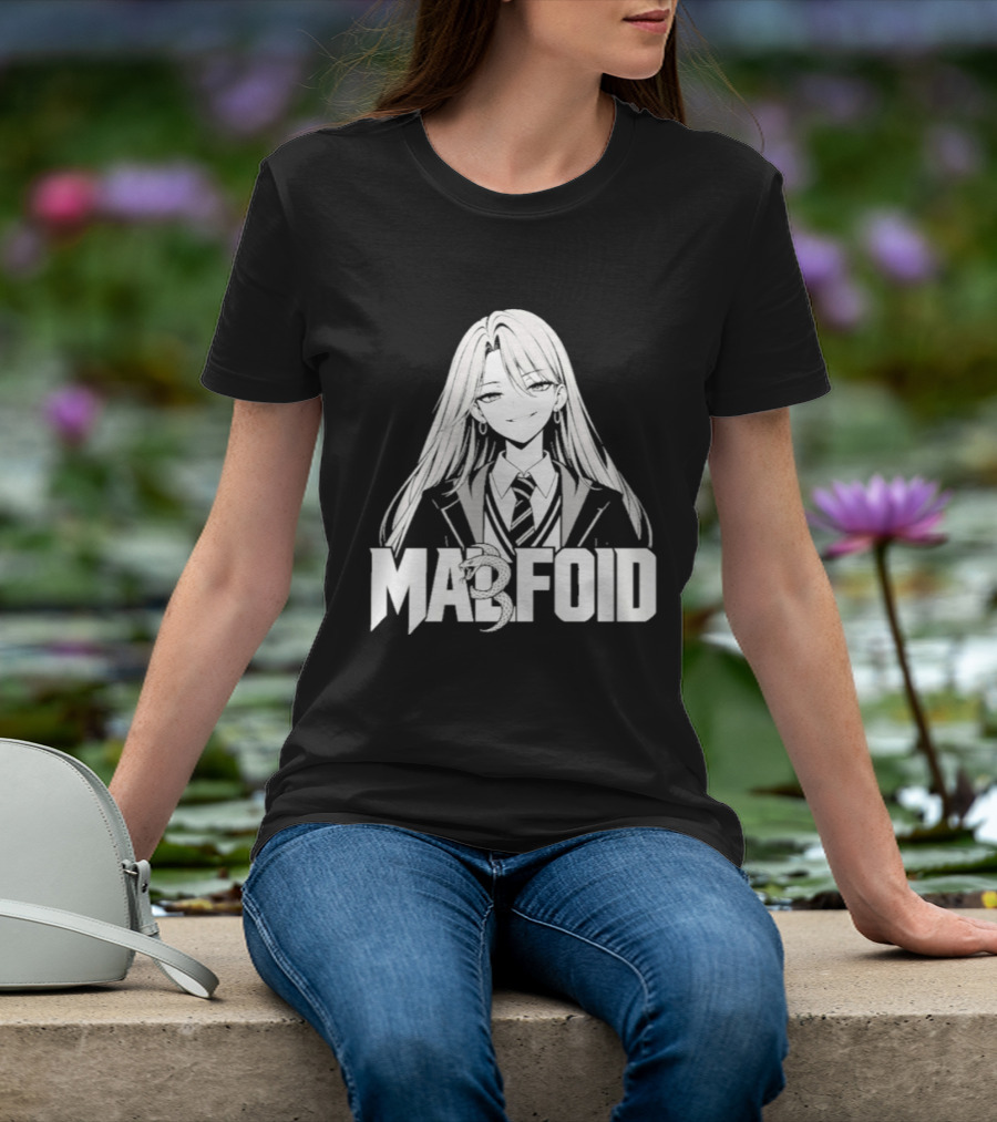 Malfroid Anime Character White Hair T-Shirt