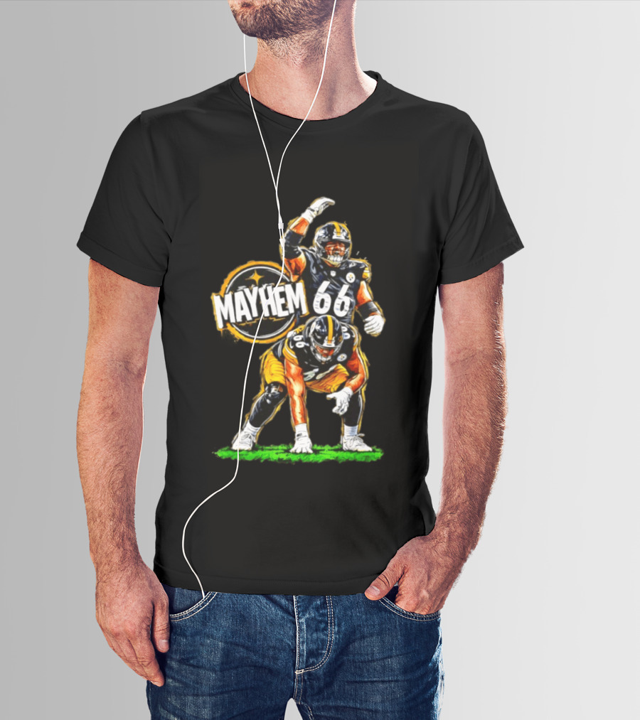 Mayhem 66 Pittsburgh Steelers Football T-Shirt