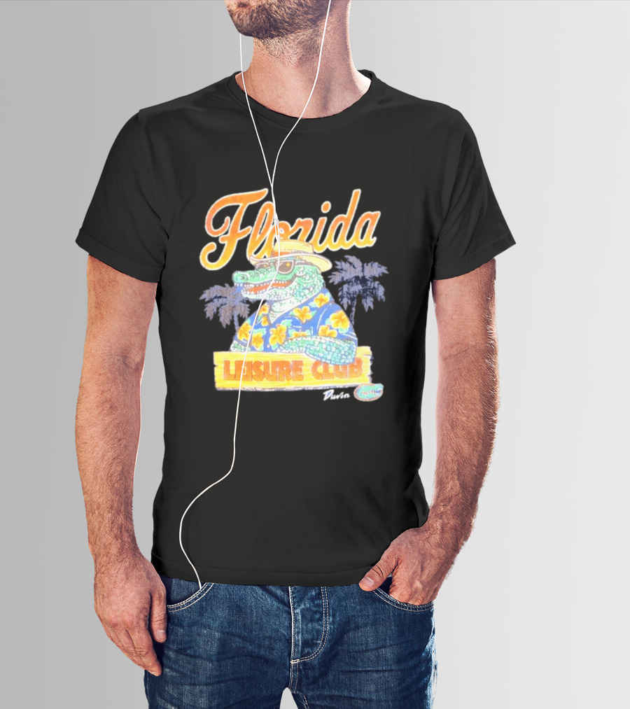 Florida Gators Leisure Club Duvin Co. Vintage Tropical Alligator T-Shirt