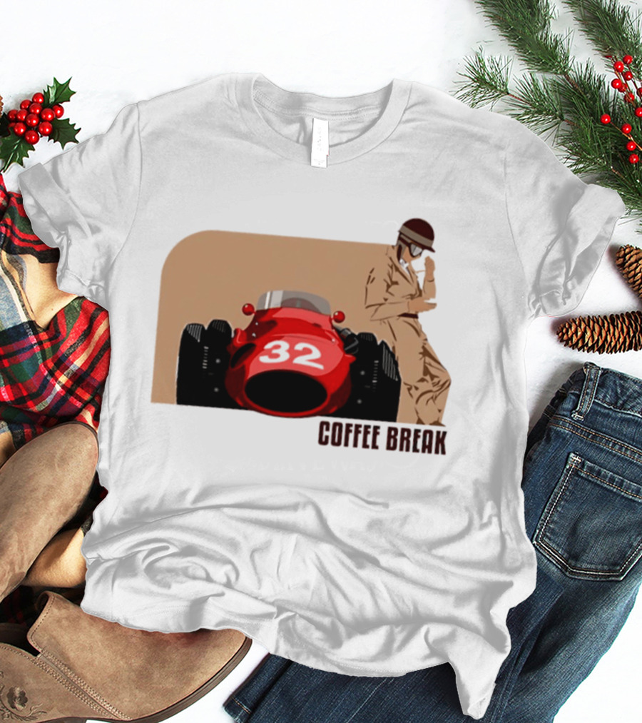 Coffee Break 32 Race Car Driver Vintage Racing T-Shirt