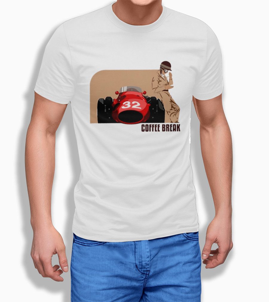 Coffee Break 32 Race Car Driver Vintage Racing T-Shirt