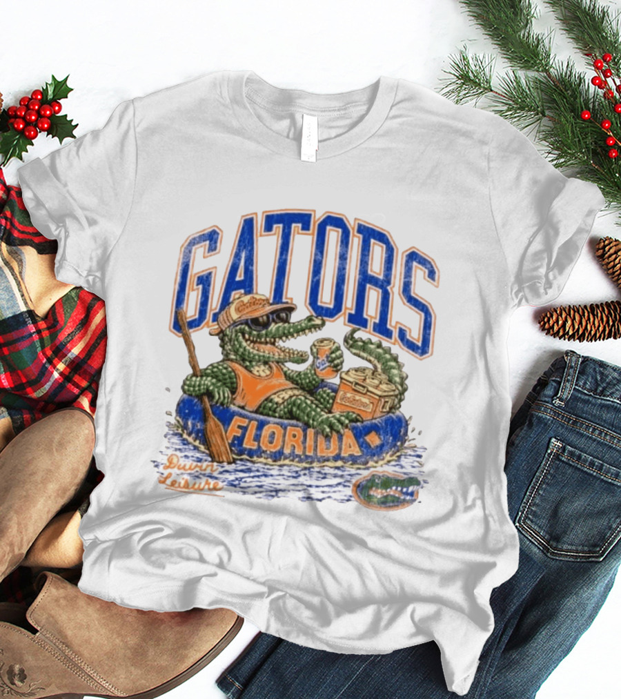 Florida Gators Duvin Leisure Alligator Floating Tube Gators Gear T-Shirt