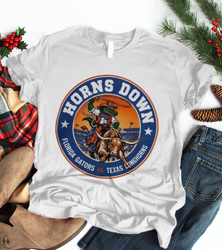 Horns Down Florida Gators Vs Texas Longhorns T-Shirt
