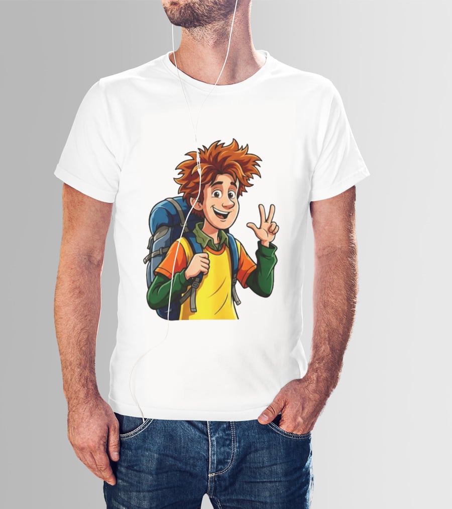 Johnny Hotel Transylvania Cartoon Character Adventure Backpack T-Shirt