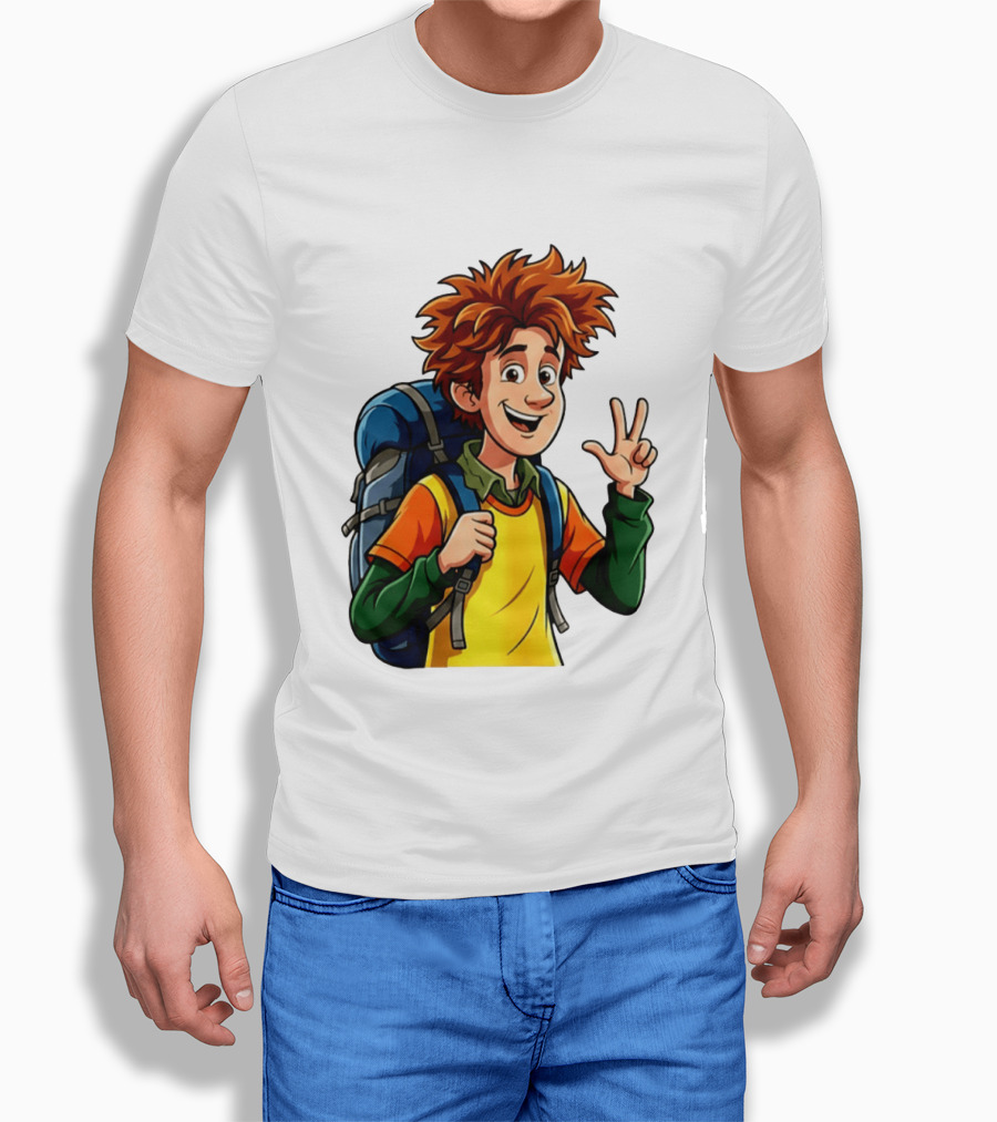 Johnny Hotel Transylvania Cartoon Character Adventure Backpack T-Shirt