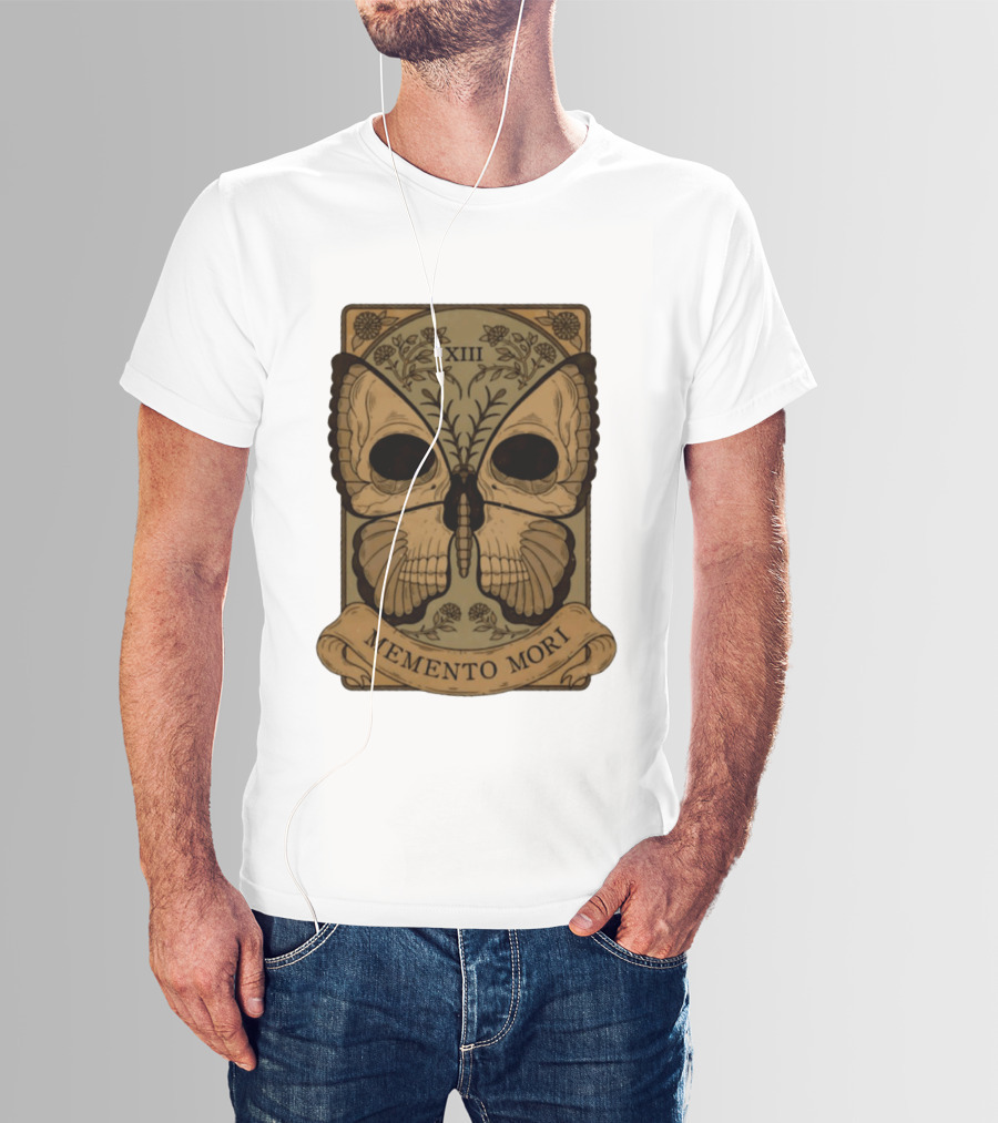 Memento Mori XIII Butterfly Skull Tarot Card T-Shirt