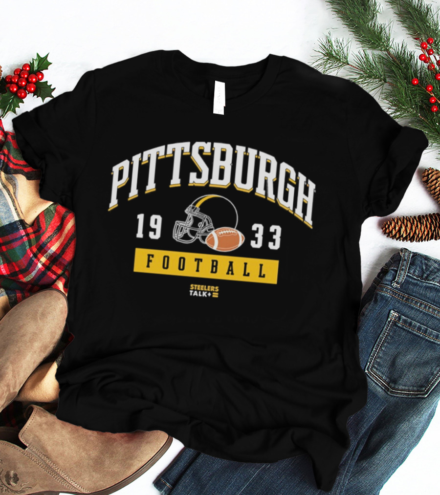 Pittsburgh 1933 Football Helmet Steelers Team Trademark T-Shirt