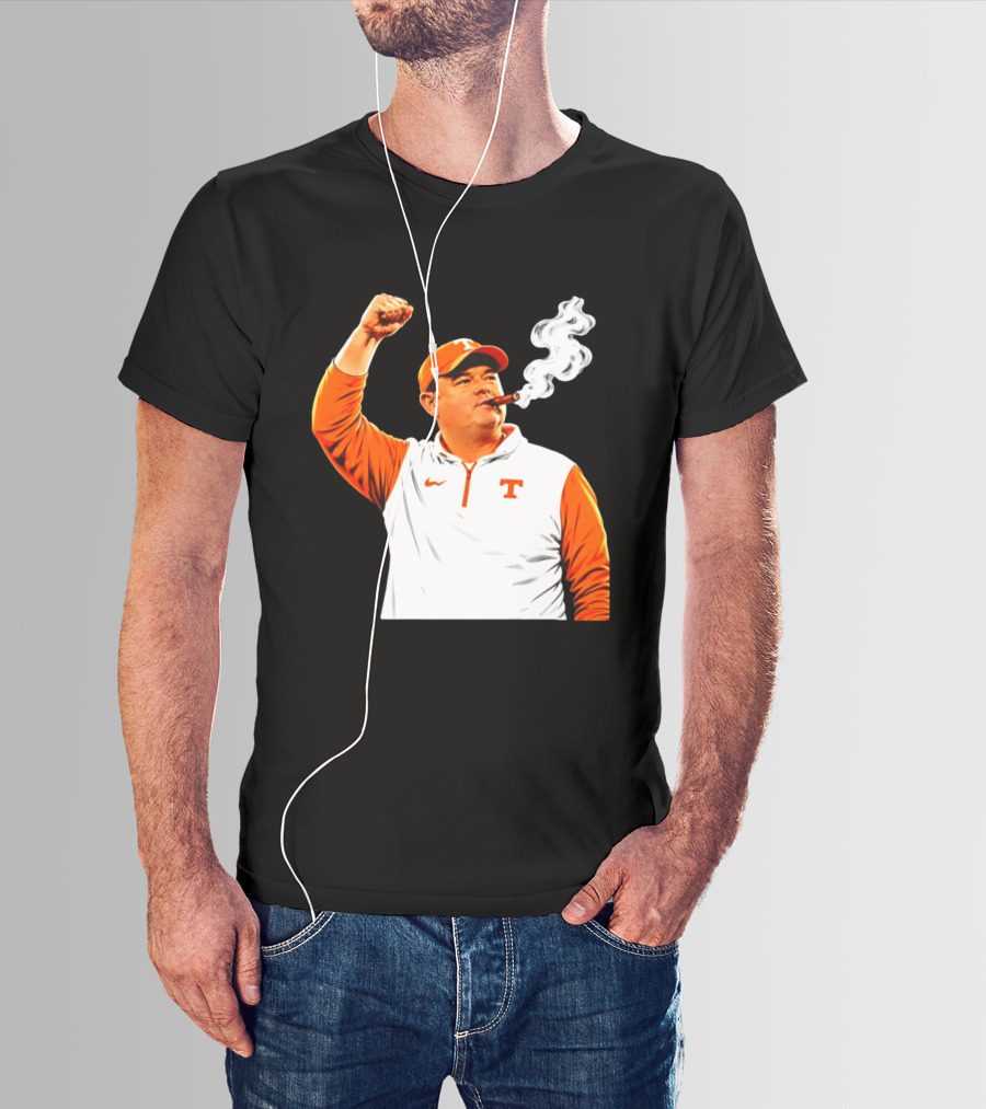 Tennessee Volunteers Josh Heupel Smoke 'Em Cigar Celebration T-Shirt