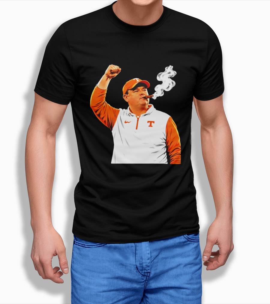 Tennessee Volunteers Josh Heupel Smoke 'Em Cigar Celebration T-Shirt