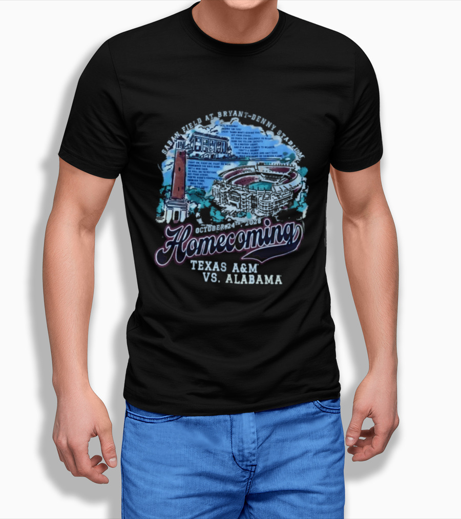Texas A&M Aggies Vs Alabama Crimson Tide Football Homecoming Oct 24th 2026 Stadium T-Shirt