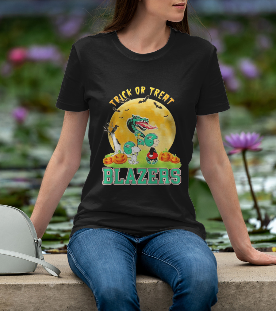 UAB Blazers Peanuts Halloween Trick Or Treat Abbey Road 2026 T-Shirt