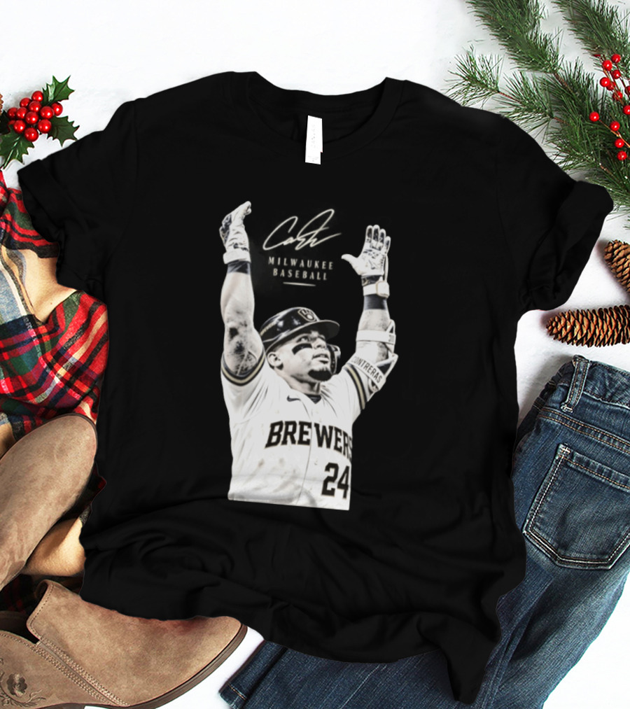 William Contreras Milwaukee Brewers 24 Victory Celebration T-Shirt