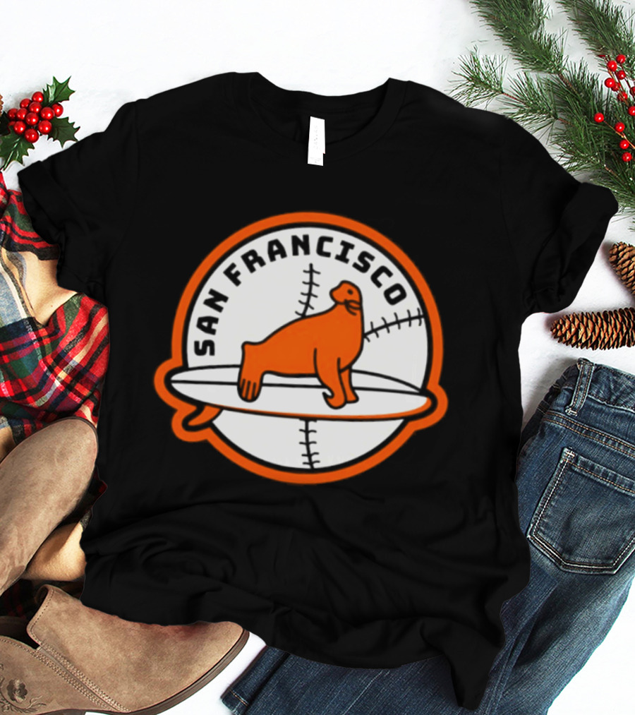 San Francisco Seals Lou Seal 2026 Baseball Surfing T-Shirt