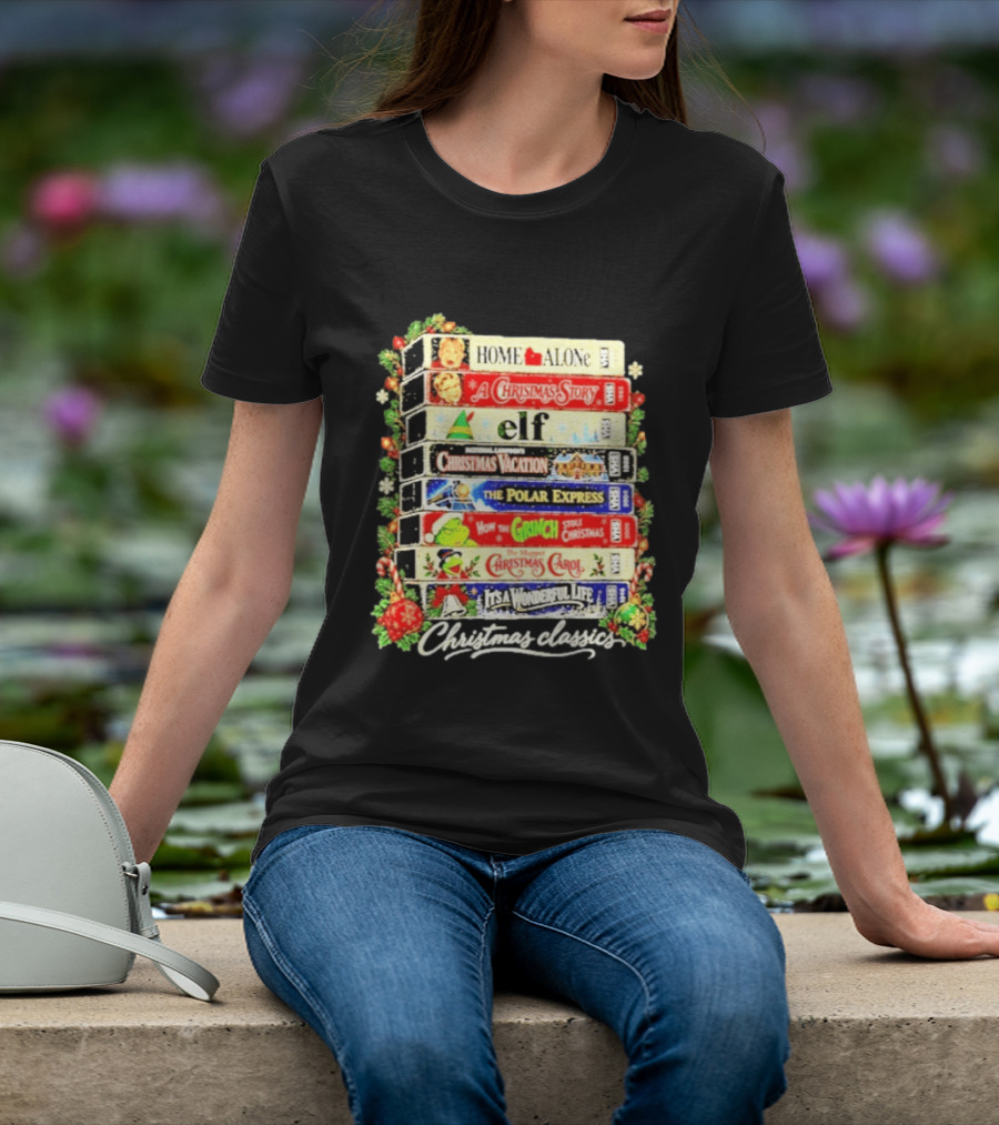 Christmas Classics Home Alone A Christmas Story Elf Christmas Vacation The Polar Express Grinch A Christmas Carol It's A Wonderful Life T-Shirt