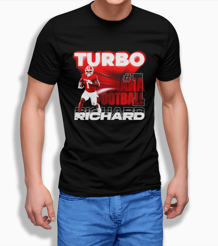 Indiana Hoosiers Turbo Richard #1 Football NCAA 2026 T-Shirt