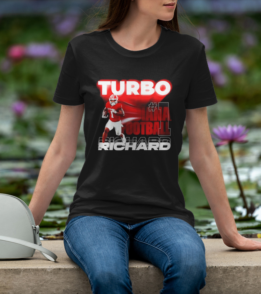 Indiana Hoosiers Turbo Richard #1 Football NCAA 2026 T-Shirt