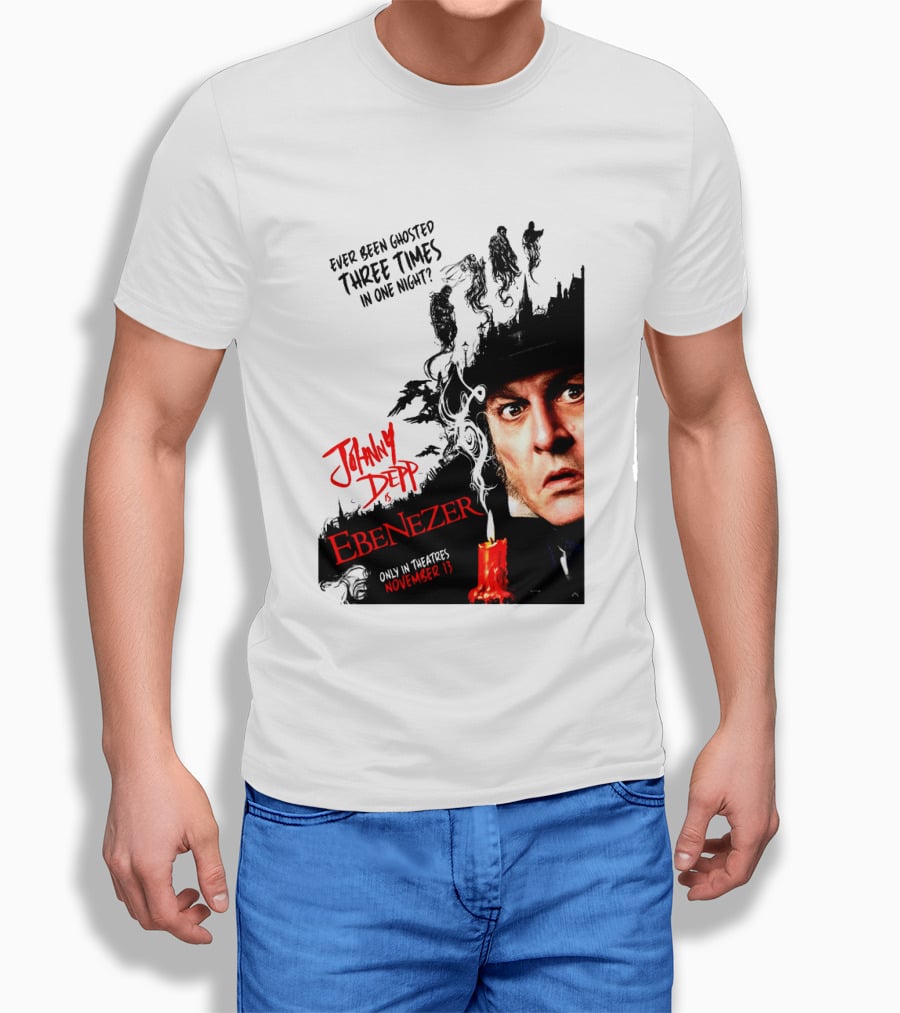 Johnny Depp Ebenezer Ghosted Three Times Movie In Theatres November 13 T-Shirt