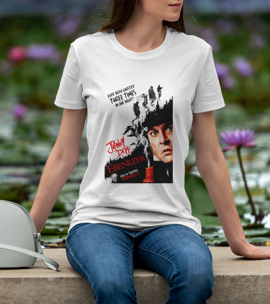 Johnny Depp Ebenezer Ghosted Three Times Movie In Theatres November 13 T-Shirt