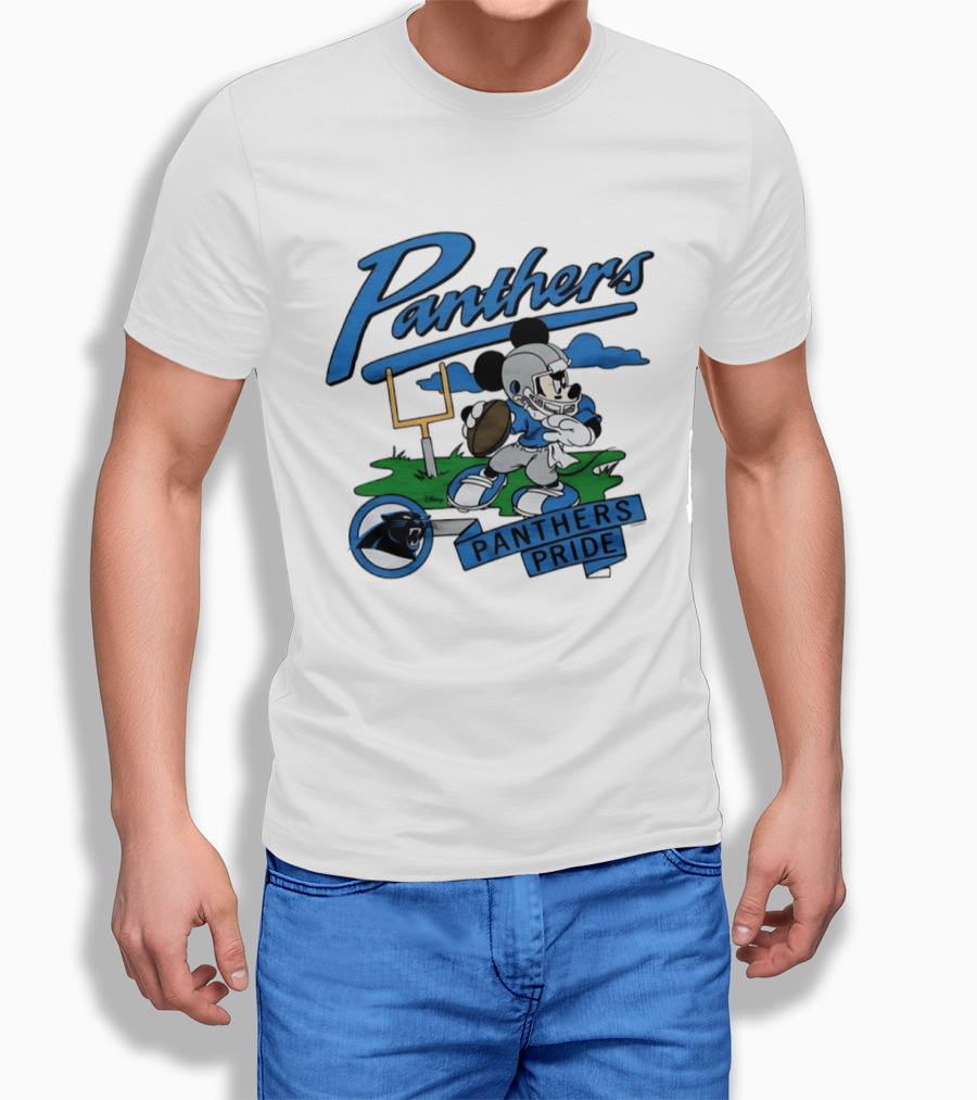 Panthers Pride Mickey Mouse Football Carolina Panthers Disney Collaboration T-Shirt