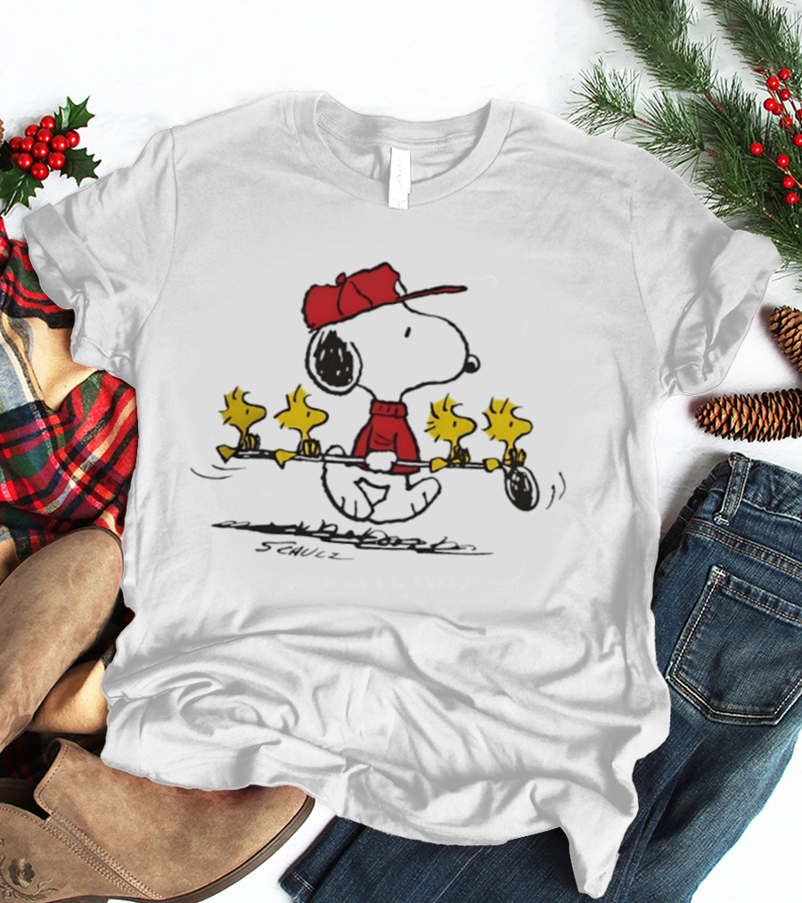 Snoopy And Woodstock Caddie Golfing Peanuts Comic Charles Schulz T-Shirt