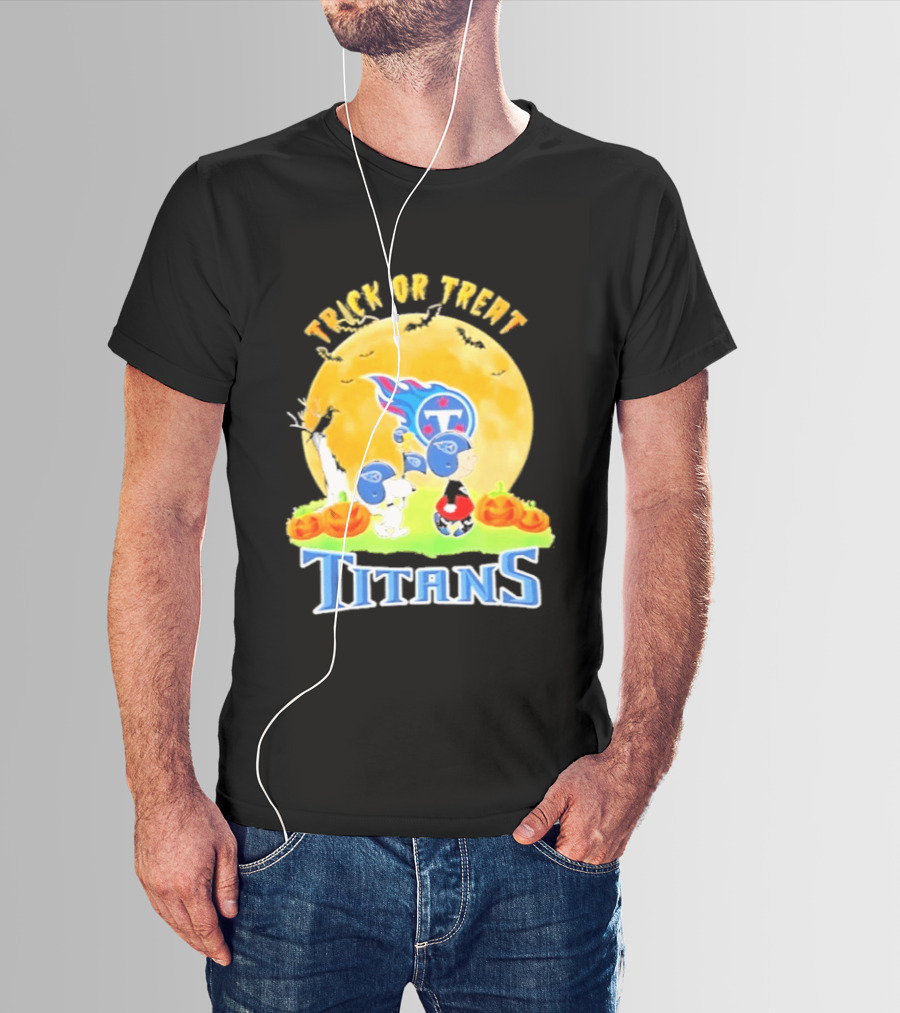 Tennessee Titans Peanuts Trick Or Treat Halloween 2026 Abbey Road T-Shirt
