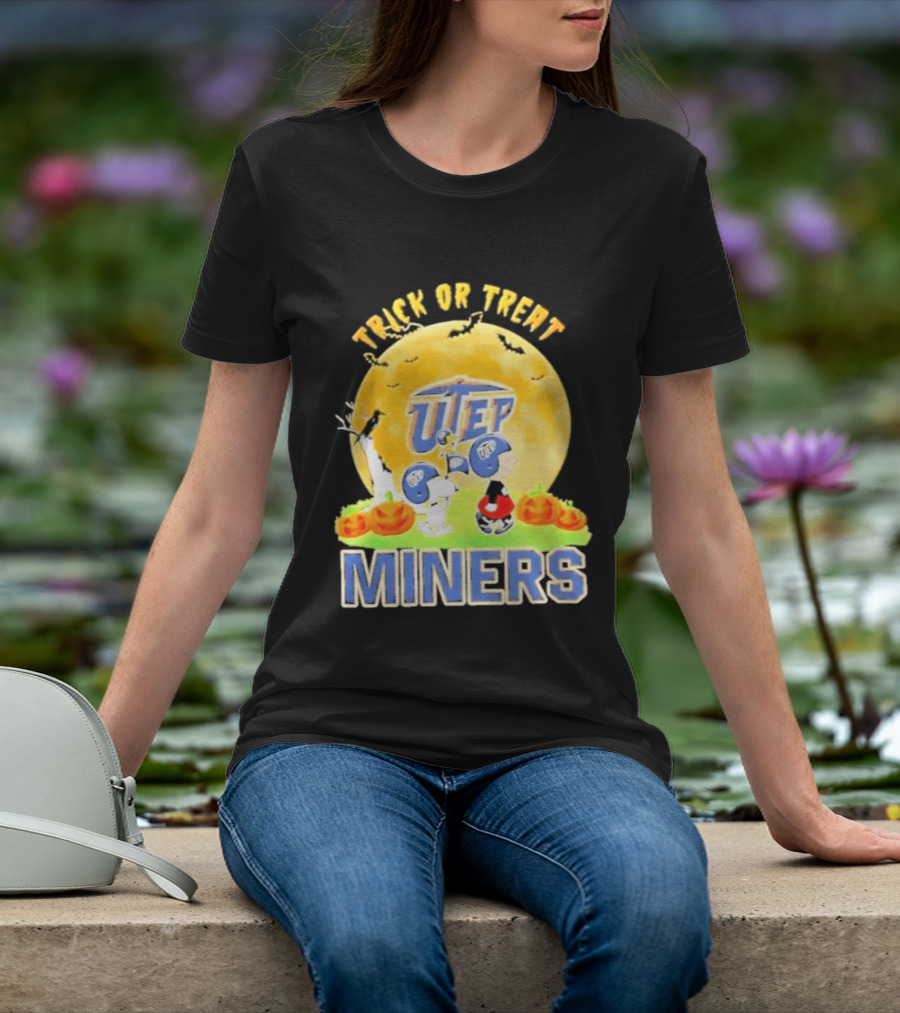 UTEP Miners Trick Or Treat Peanuts Halloween 2026 T-Shirt