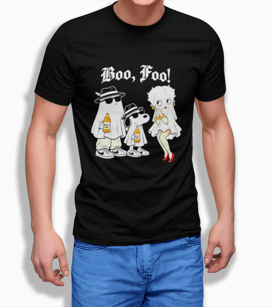 Boo Foo Snoopy And Friends Beer Modelo Betty Boop T-Shirt