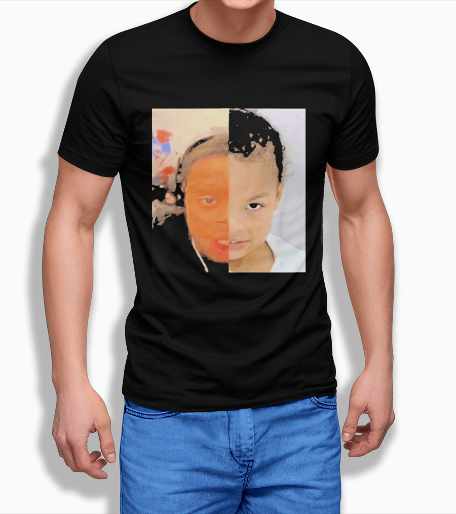 Chrisean Jr Cuffem Split Face Meme Viral Trend T-Shirt
