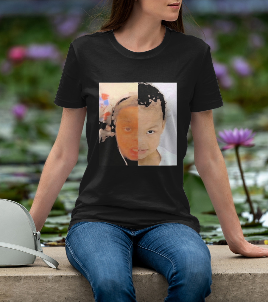 Chrisean Jr Cuffem Split Face Meme Viral Trend T-Shirt