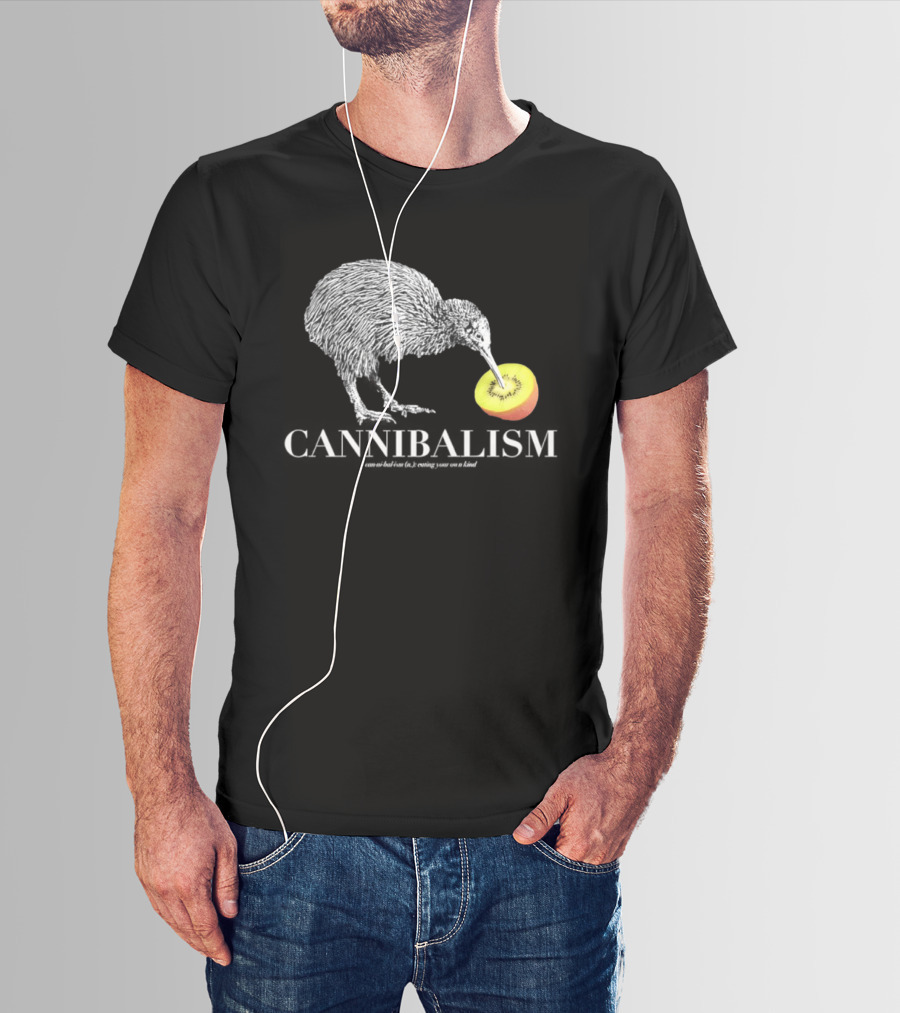 Kiwi Bird Eating Kiwi Fruit Cannibalism T-Shirt