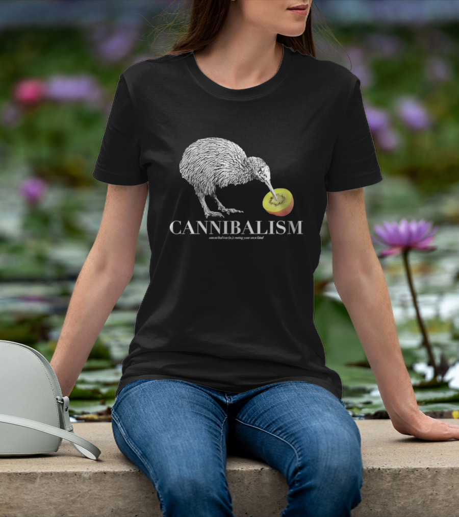 Kiwi Bird Eating Kiwi Fruit Cannibalism T-Shirt