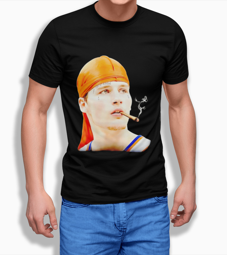 Gangsta Kolek Tyler Kolek Cool Kolek New York Knicks Cigar T-Shirt