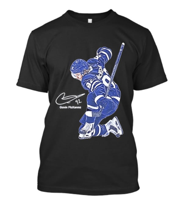 Gavin McKenna 98 Toronto Maple Leafs Pose Signature T-Shirt