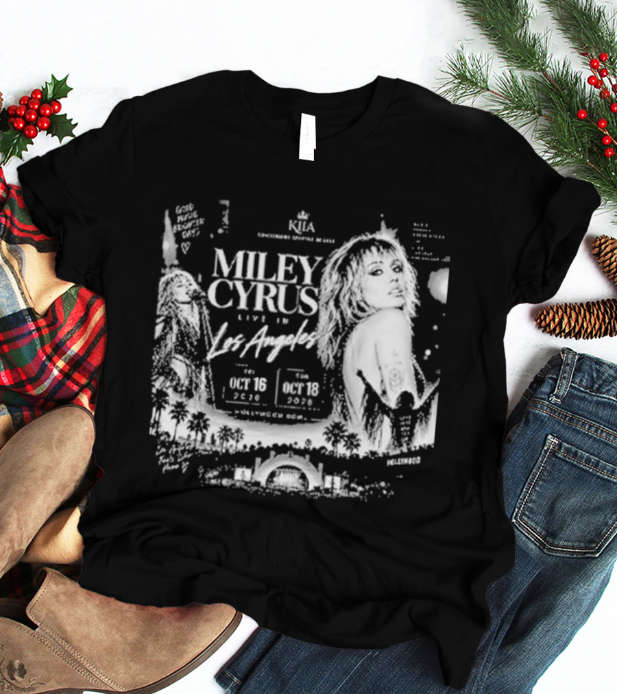 Miley Cyrus Live In Los Angeles October 18 2023 Hollywood Bowl T-Shirt
