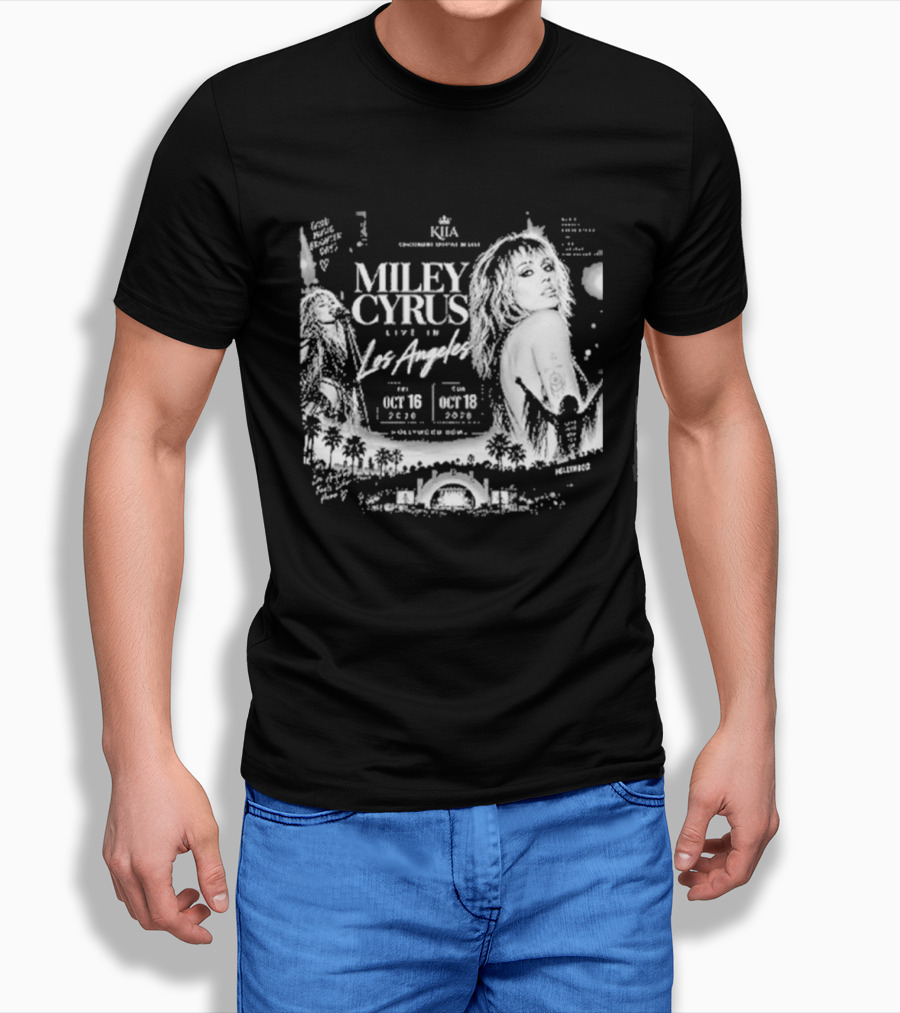 Miley Cyrus Live In Los Angeles October 18 2023 Hollywood Bowl T-Shirt
