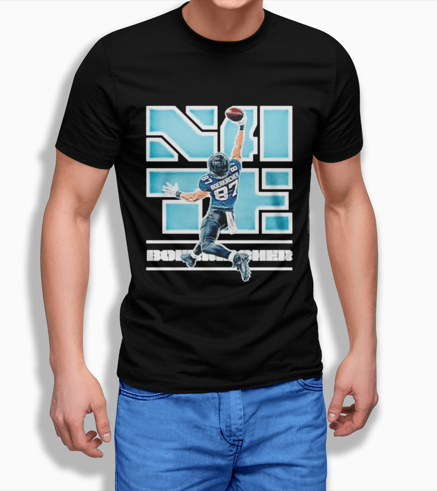 Nate Boerkircher Jacksonville Jaguars 87 One Hand Catch Pose T-Shirt