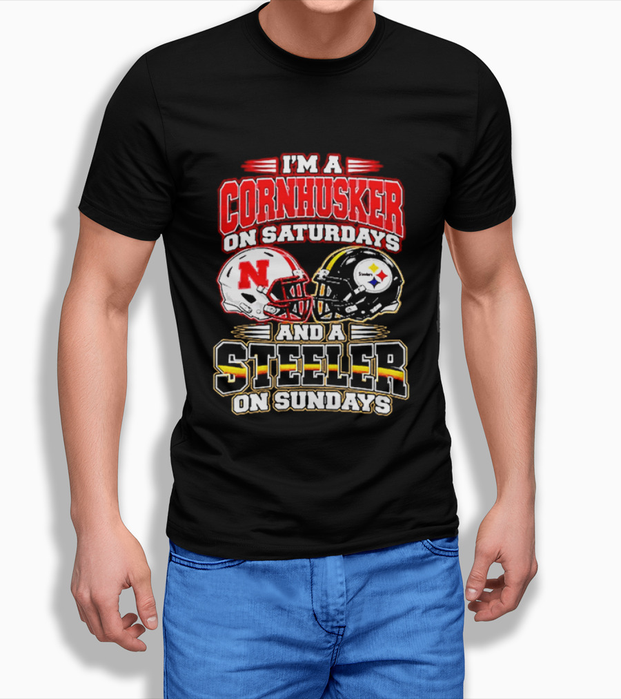 I'm A Cornhusker On Saturdays And A Steeler On Sundays T-Shirt